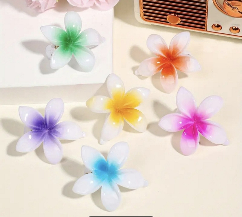 Комплект затискачів для волосся квітка 6 шт (4х4 см) Смела - изображение 1