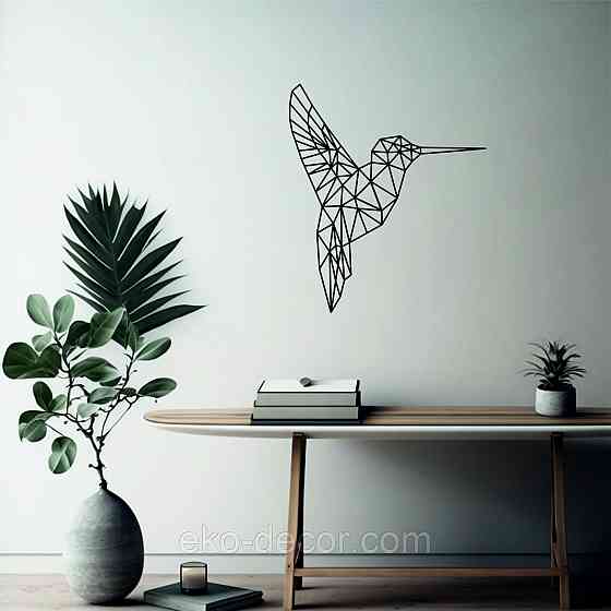 Настенный декор Панно «Колибри» Декор на стену 90*77 см, Черный Киев