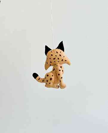 М’яка фетрова іграшка рись ручної роботи – безпечна розвиваюча іграшка Київ