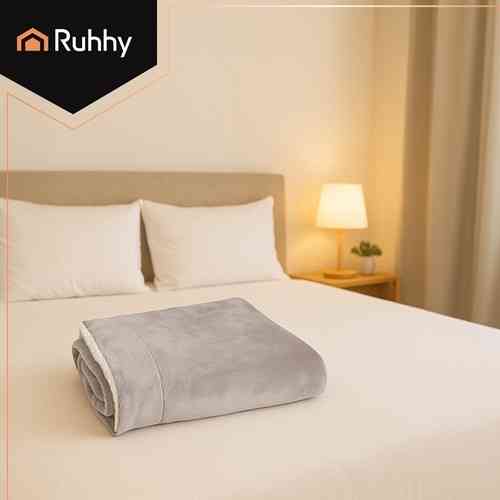 Двостороннє ковдру тепле 200х150 см Ruhhy (26293) Світло-сіре Нововолинськ