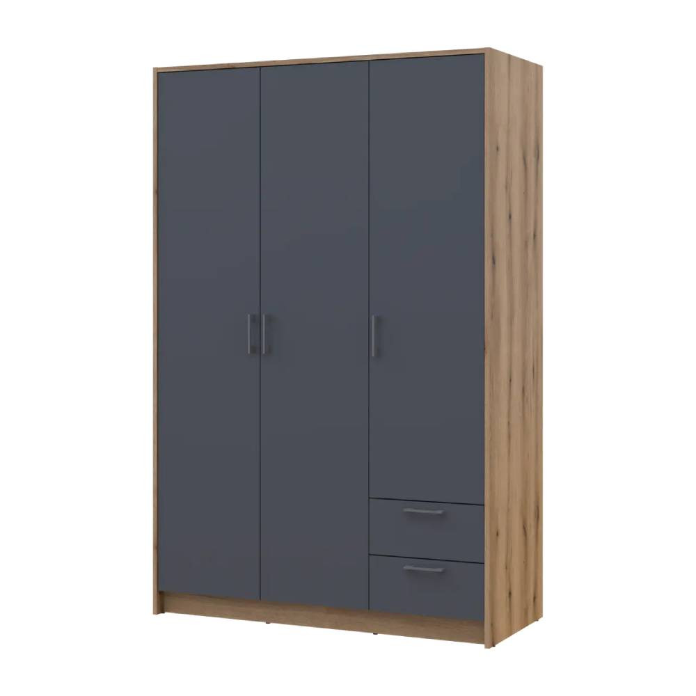 Шкаф для одежды Doros Ронди Дуб Артизан/Графит 3ДСП 121х52х195 DRS-011658 (80737814) Львов - изображение 3