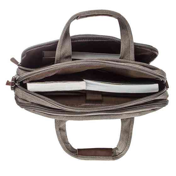 Сумка текстильна для ноутбука Сіра (Vintage) Київ