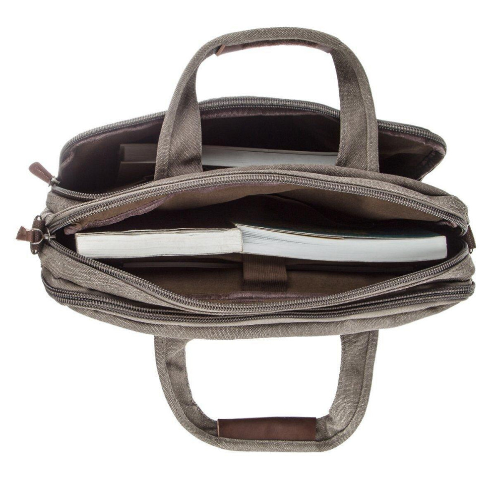 Сумка текстильна для ноутбука Сіра (Vintage) Київ - фото 4