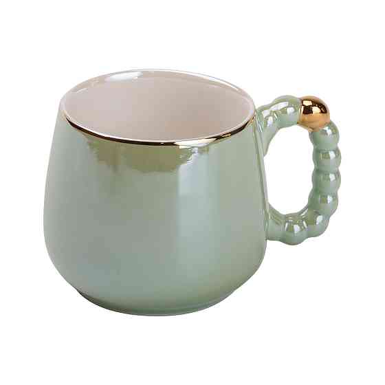 Чайний набір на 6 персон із заварювальним чайником та порцелянаовою підставкою Зелений HP-15-8 Київ