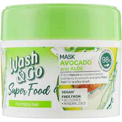 Маска для волосся Wash&amp;Go Super Food з авокадо і алое вера 300 мл (8008970053097) Вінниця