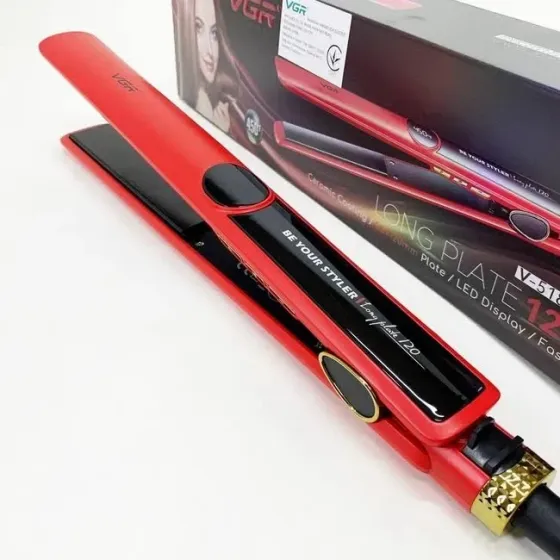 Праска для випрямлення волосся VGR V518, 3 температури, 60ВТ, поворотний шнур, червоний колір Одеса