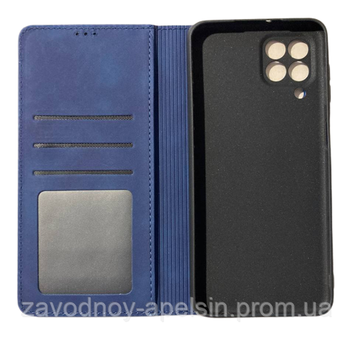 Чехол книжка Samsung A12 A125 M12 M125 подставка (синий) Одесса