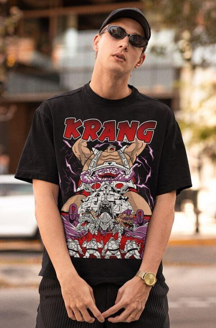 Футболка для хлопчика з аніме принтом Тмнт Теенаге Мутант Нінджа оверсайз (зріст від 165 до 180) Чорний AnimeJ0844m Дніпро - фото 5