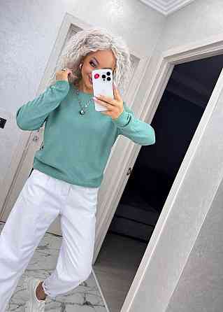 Джемпер кофта в'язаний теплий жіночий базовий Смарагд Київ