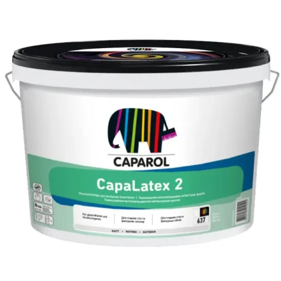 Універсальна інтер'єрна латексна фарба Caparol XUA CapaLatex 2 B1 10 л + малярна стрічка BEOROL 33 м + валик Beorol 25 см Киев