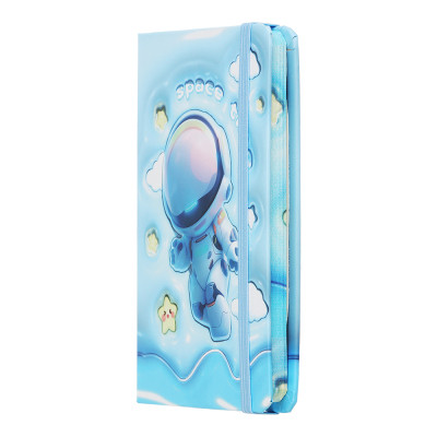 Книга записная ZiBi ASTRONAUT A6 в клеточку твердая обложка на резинке 80 листов, голубая (ZB.116104) Винница - изображение 2