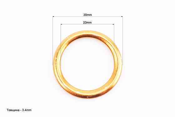 Прокладка глушника кругла (під гол. циліндра) "метал" 23x30mm, к-кт 10шт Киев