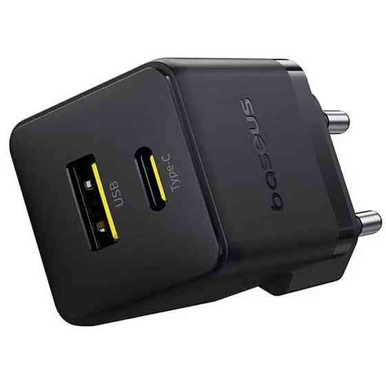 Мережевий зарядний пристрій Baseus Palm Fast Charger C+U 30W EU Cluster Black Одеса
