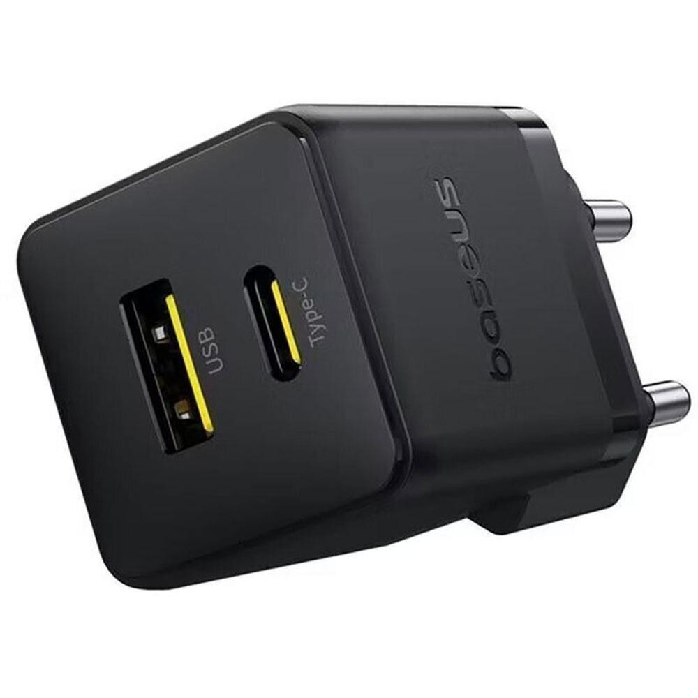 Мережевий зарядний пристрій Baseus Palm Fast Charger C+U 30W EU Cluster Black Одеса - фото 4