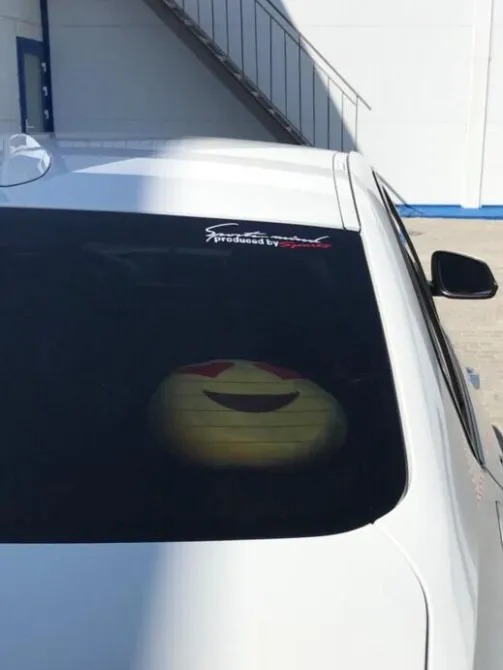 Наклейка на авто Sport mind produced by sports Белая с красным. Черная. Київ - фото 2