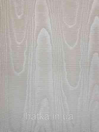 Шпалери вінілові на паперовій основі Sirpi Italian Silk 7 хвилясті смуги під зріз дерева молочні з сріблястим Київ