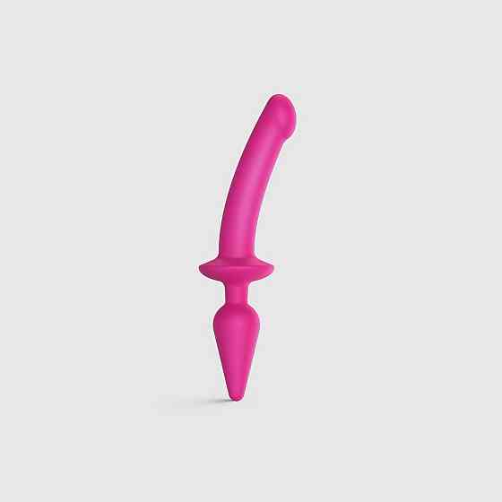 Анальная пробка с дилдо 2в1 Strap-On-Me SWITCH PLUG-IN DILDO Fuchsia L, диаметр 4,5/3,4 см Sex Aura Киев