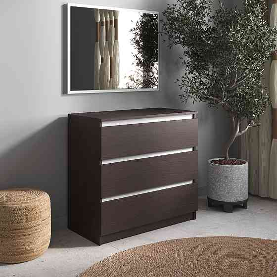 Комод VAYS R-3, на 3 ящика без ручек, ЛДСП 80×40×75 см – для дома, офиса, гостиной, спальни Львов