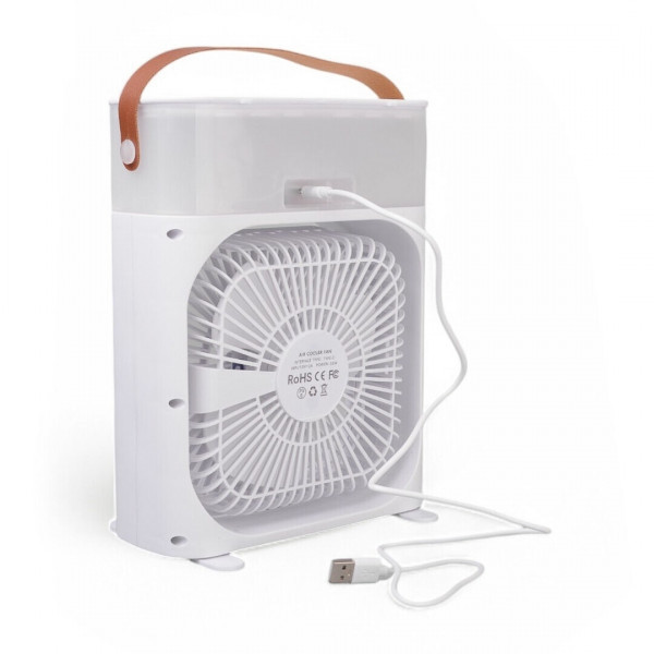 Вентилятор Air Cooler Fan USB з зволожувачем повітря та підсвічуванням (Білий) Вінниця - фото 5