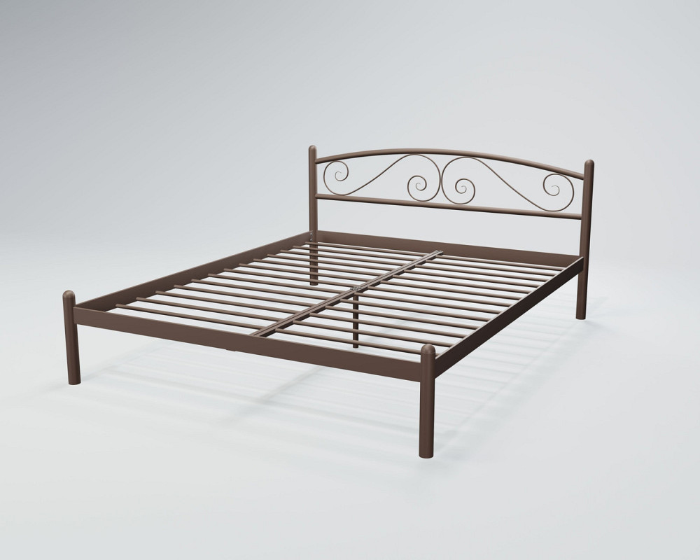 Ліжко двоспальне ViolaDesign 180х190 темно-коричневий Київ - фото 1