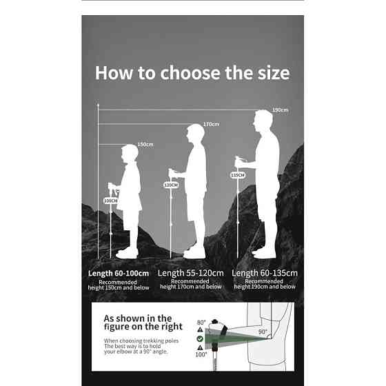 Трекінгова палиця 3-сек. Naturehike CNK2550DS010, 55-120 см, алюміній, зелена Київ