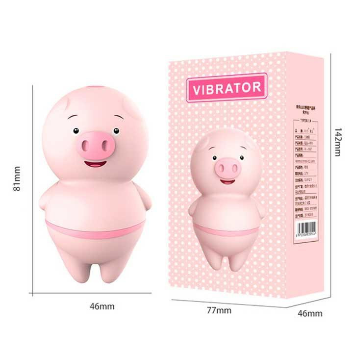 Вібратор - язик для клітора і сосків Свинка - Рожевий - Вібратори Вінниця - фото 2
