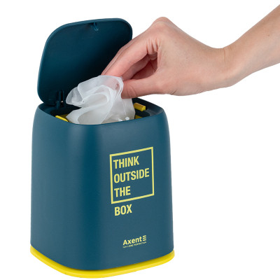 Кошик для паперів Axent Настільний контейнер для сміття, прямокутний, синій індіго (2133-47-A) Вінниця - фото 6
