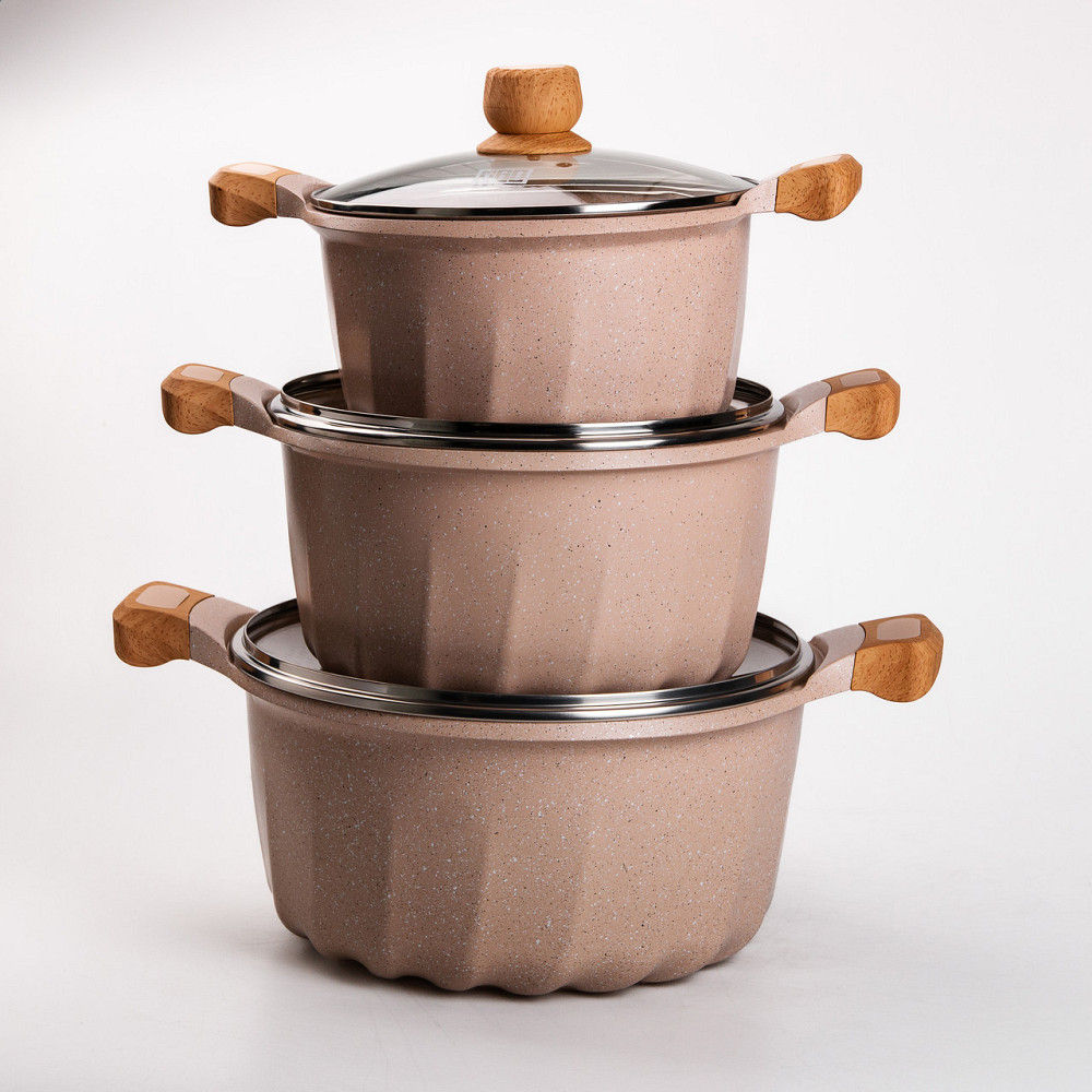 Набір кастрюль і сковорідок з кришками 24-32 см Київ - фото 5