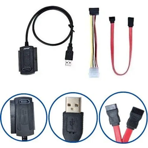 Переходник USB 2.0 для SATA/IDE з блоком живлення Київ - фото 7