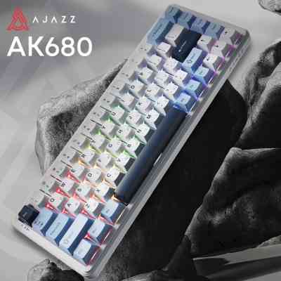Клавіатура Ajazz AK680 MAX (8+8K) Magnetic Switch RGB Wireless/Bluetooth/USB White (AK680-M-BWD-A) Вінниця