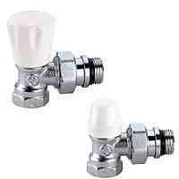 Набір кранів для радіатора кутовий під вентиль+ кутовий під ключ 1/2 Britolli Харків