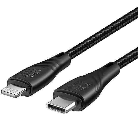 Зарядний кабель USB Type-C з нейлоновим плетенням, сертифікований MFi, кабель Apple Lightning, швидка зарядка (швидше в 2,5 рази) Київ