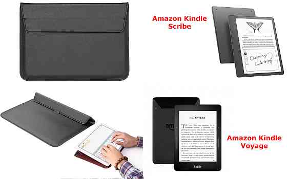 Чохол-конверт VitoCase для Amazon Kindle Scribe, Voyage, з функцією підставки для книги Чорний Київ