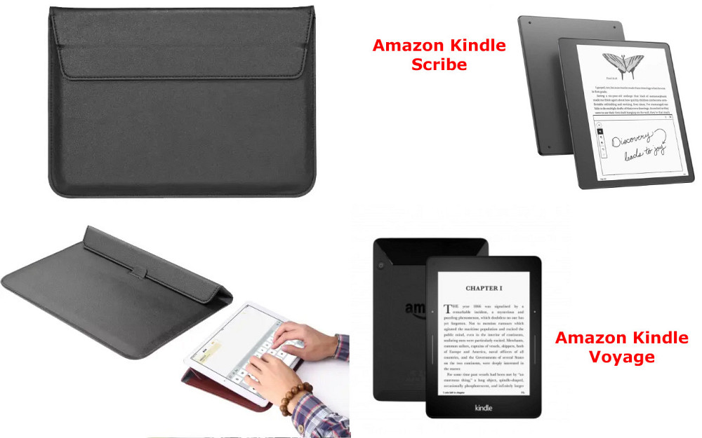Чохол-конверт VitoCase для Amazon Kindle Scribe, Voyage, з функцією підставки для книги Чорний Київ - фото 1
