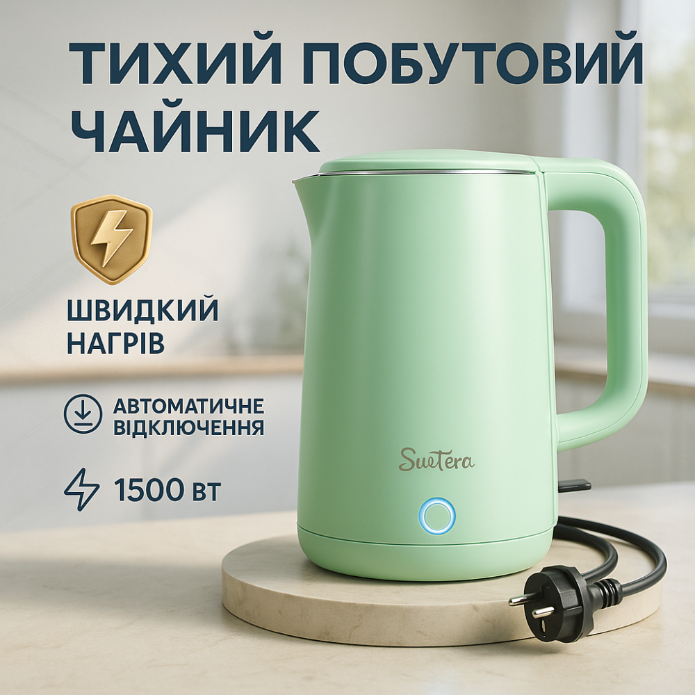 Чайник електрический для дома, Красивый чайник кухонный Удобный электрический для кухни HR-15 Львов - изображение 9