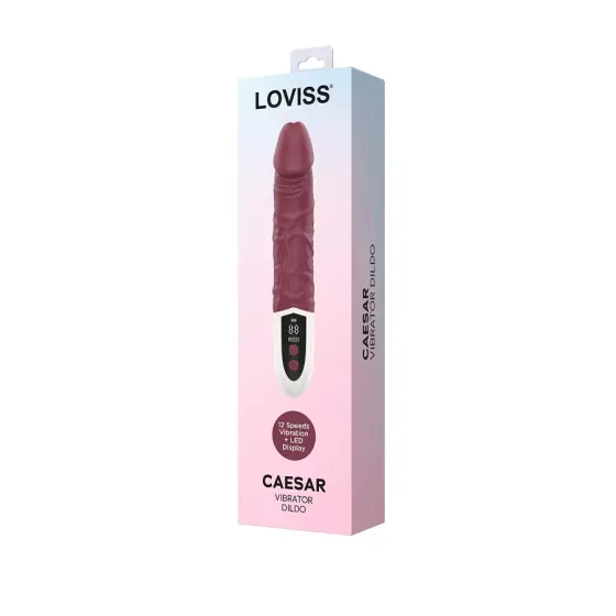 Фалоімітатор з вібрацією Loviss Caeser Vibrator Dildo, реалістичний, 12 режимів Львів