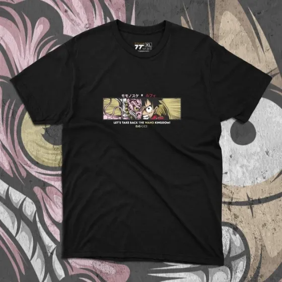 Футболка для подростка мальчика с принтом Ван Пис Luffy Wano Kingdom Размер 160 Anime10251 Днепр