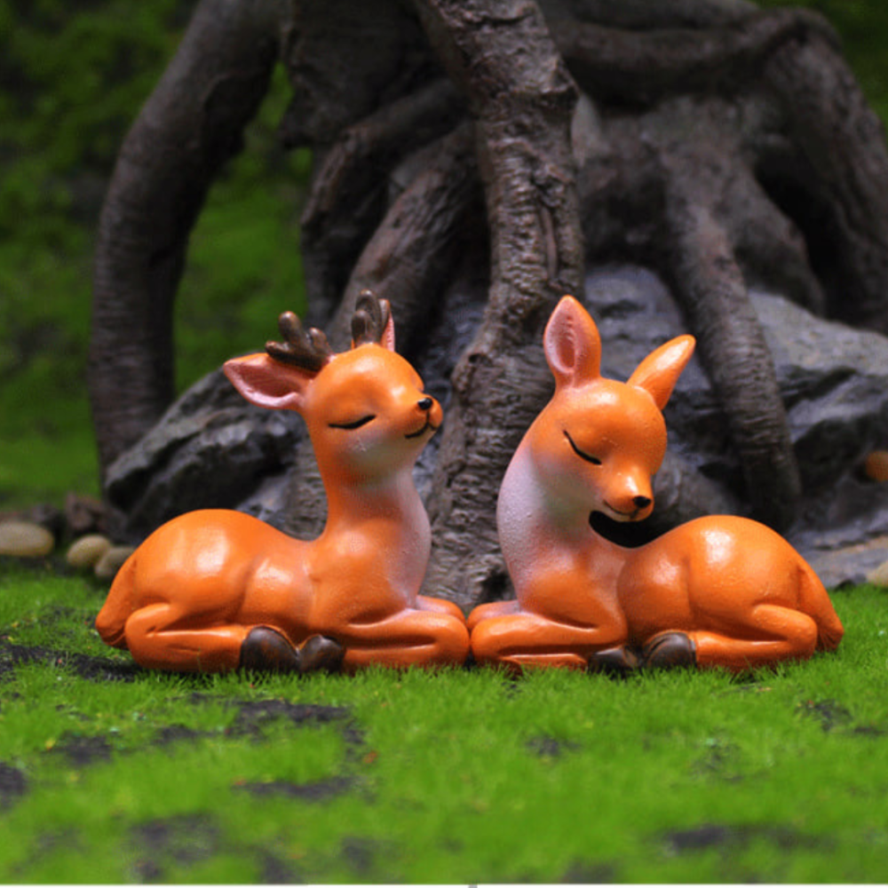 Декоративні  фігурки Олені пара для флораріуму, міні-саду, мосаріуму, вазону, кашпо, мікроландшафту Одеса - фото 1