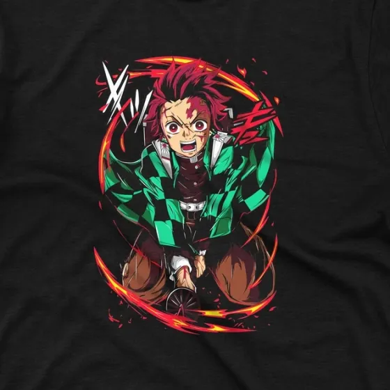 Футболка мужская с принтом Клинок, рассекающий демонов Танджиро Камадо 6 Размер 48 Anime0435 Днепр