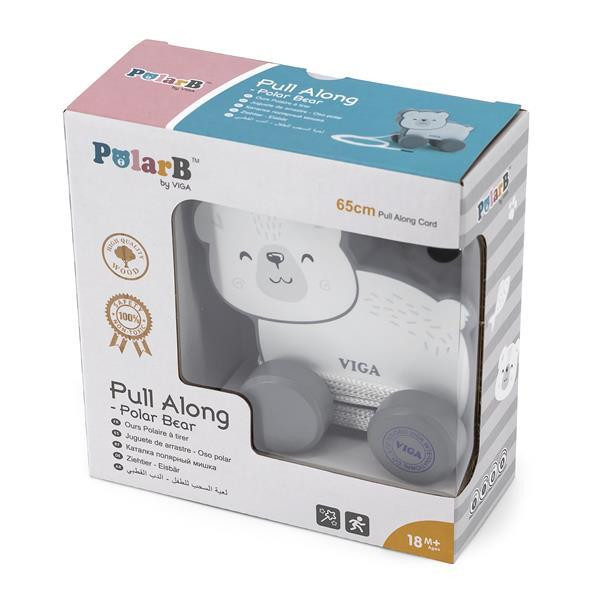 Дерев'яна каталка PolarB Білий ведмедик (44001) Харків - фото 9