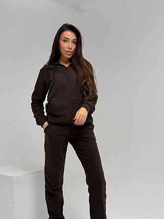 Жіночий повсякденний теплий костюм на флісі двійка Шоколад, 42/44 Одеса