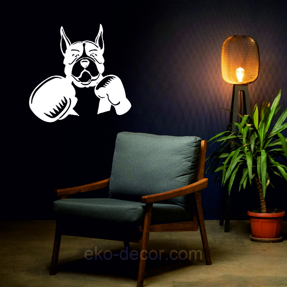 Декоративне настінне Панно «Боксер», Декор на стіну 50*48 см, Білий Київ - фото 6