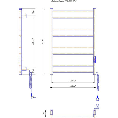 Полотенцесушитель Ardesto Square-TR K (6.1.0702.06.BM) Винница - изображение 4