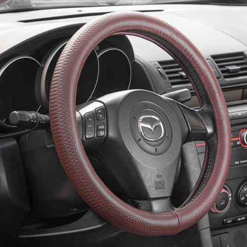 Шкіряний чохол на кермо VLOD-L948 BR M коричневий з одним швом Харків