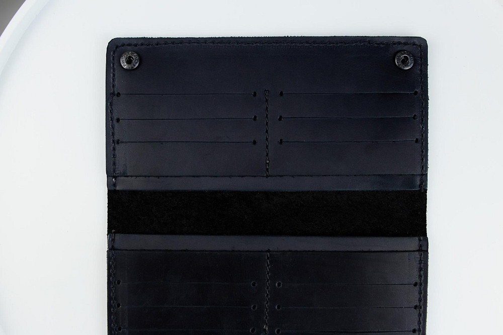 Чоловіче портмоне із натуральної шкіри Crazy Horse SH009 (Чорний) Суми - фото 6