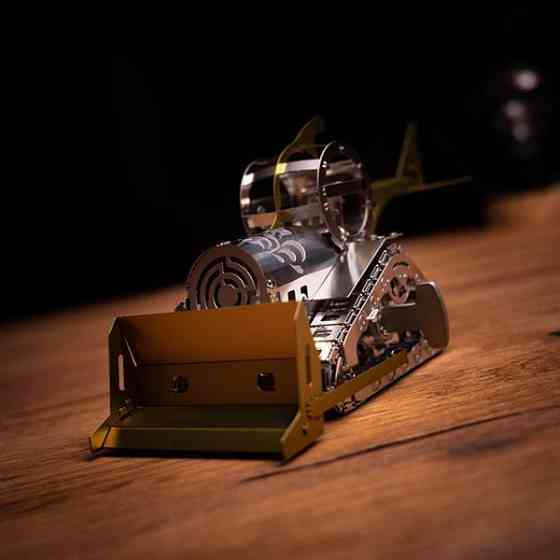 Колекційна модель-конструктор Metal Time Graceful CAT Бульдозер механічний двоколірний (MT073) Харків