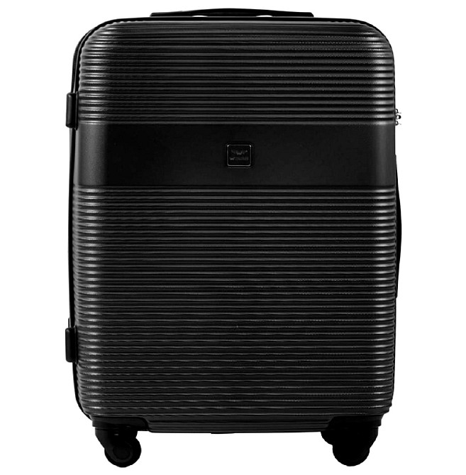 Валіза пластикова WINGS 5398 мала 55 см чорна Київ - фото 2