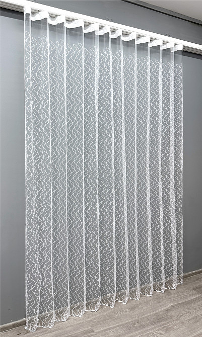 Тюль фатин с вышивкой Цвет белый 1577т Киев - изображение 8