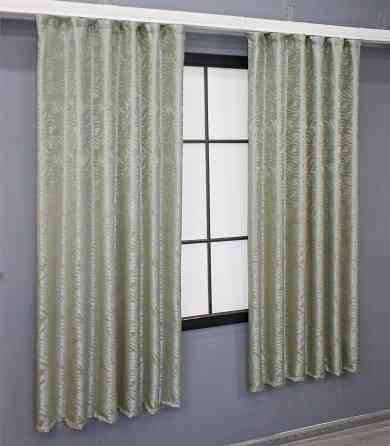 Комплект коротких штор VR-Textil Жаккард Magic № 1602ш Сатин 145х170 см 2 шт (35-0247) Киев