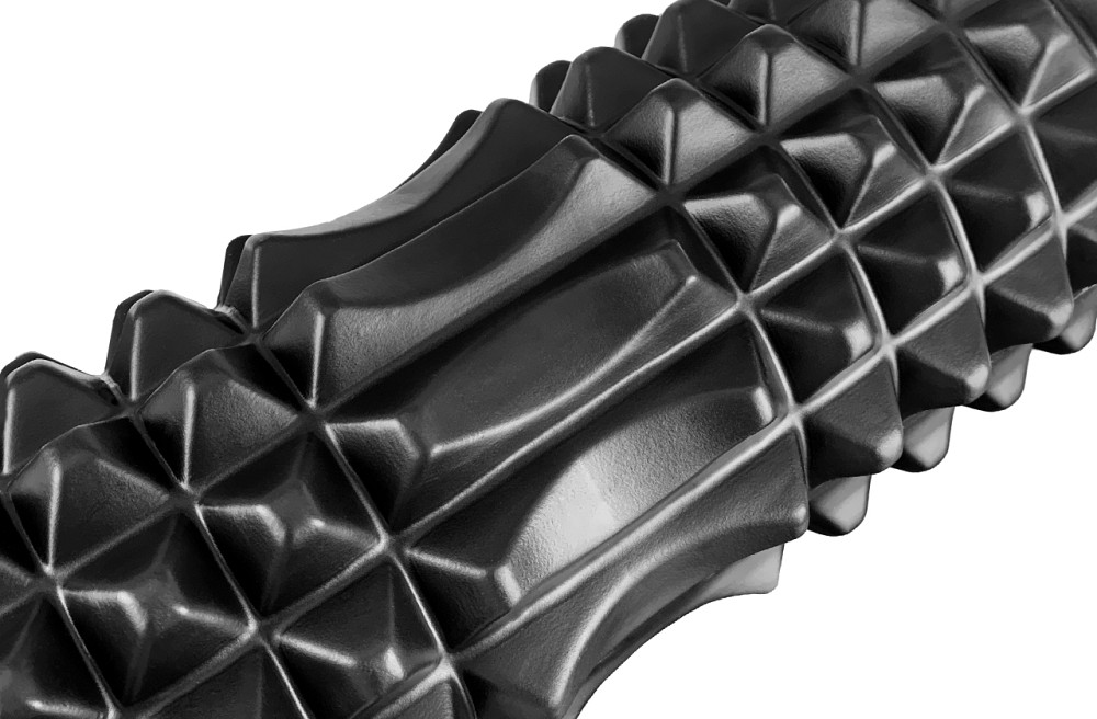 EasyFit Масажний ролик EasyFit Solid Grid Roller 45 см v.2.2s чорний Коломия - фото 2